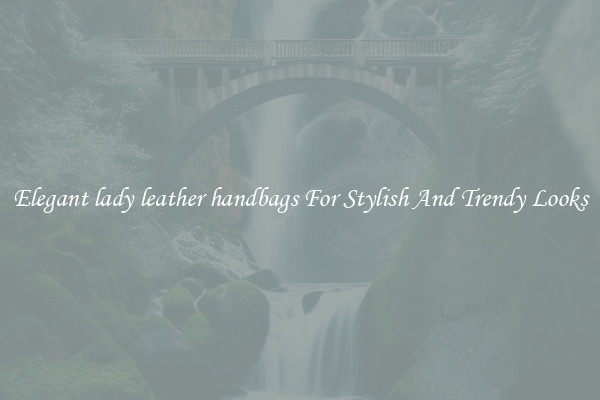 Elegant lady leather handbags For Stylish And Trendy Looks