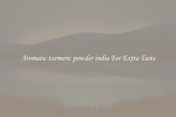 Aromatic turmeric powder india For Extra Taste