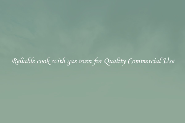 Reliable cook with gas oven for Quality Commercial Use