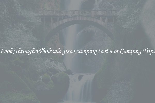 Look Through Wholesale green camping tent For Camping Trips