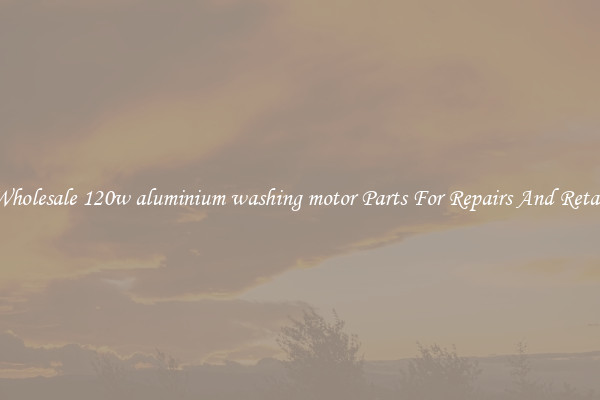 Wholesale 120w aluminium washing motor Parts For Repairs And Retail