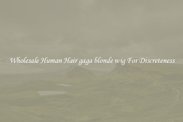 Wholesale Human Hair gaga blonde wig For Discreteness