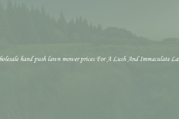 Wholesale hand push lawn mower prices For A Lush And Immaculate Lawn