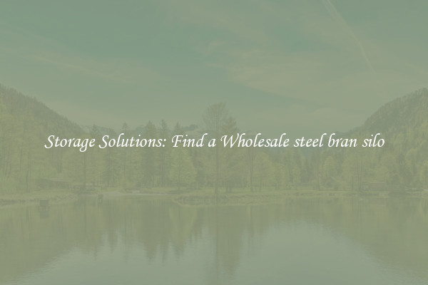 Storage Solutions: Find a Wholesale steel bran silo