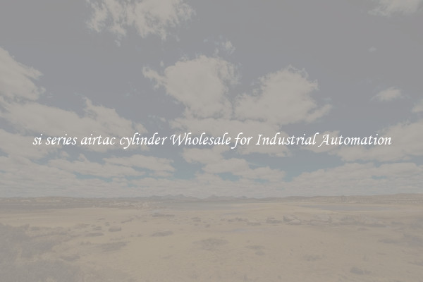  si series airtac cylinder Wholesale for Industrial Automation 
