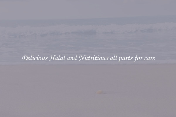 Delicious Halal and Nutritious all parts for cars